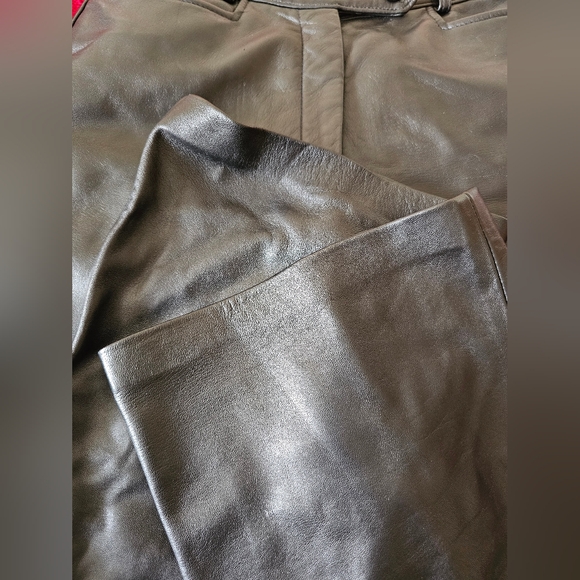 Sandro Flare Leather Trousers. Size 4 - Picture 8 of 13